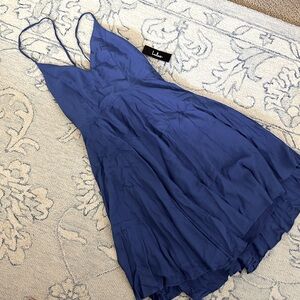Lulus medium blue dress strappy